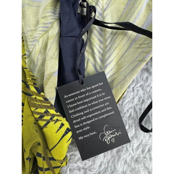 Womens Yellow & Black Palm Print Dress Valerie Bertinelli Size 8 NWT Polyester/S - Picture 9 of 13